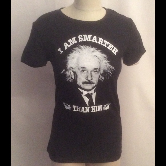 Einstein Tops - NEW Einstein Smarter Black Tee Shirt Fit SZ XLARGE